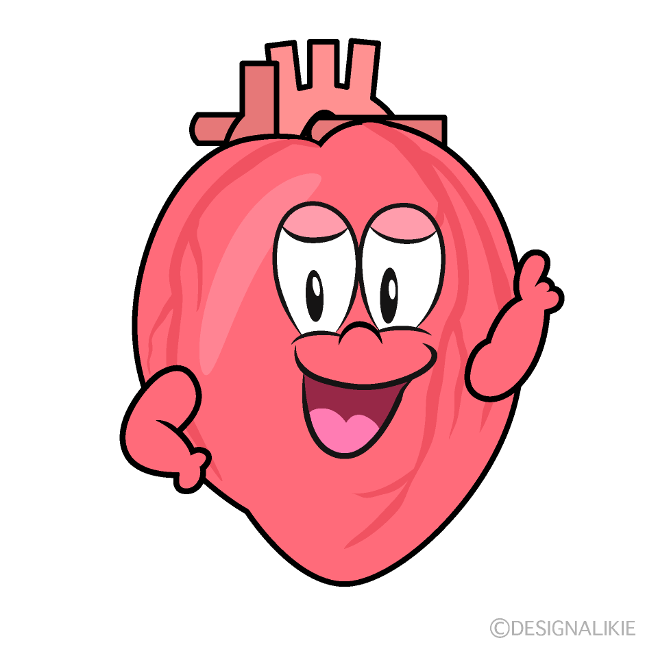 Posing Heart Cartoon Character Image
