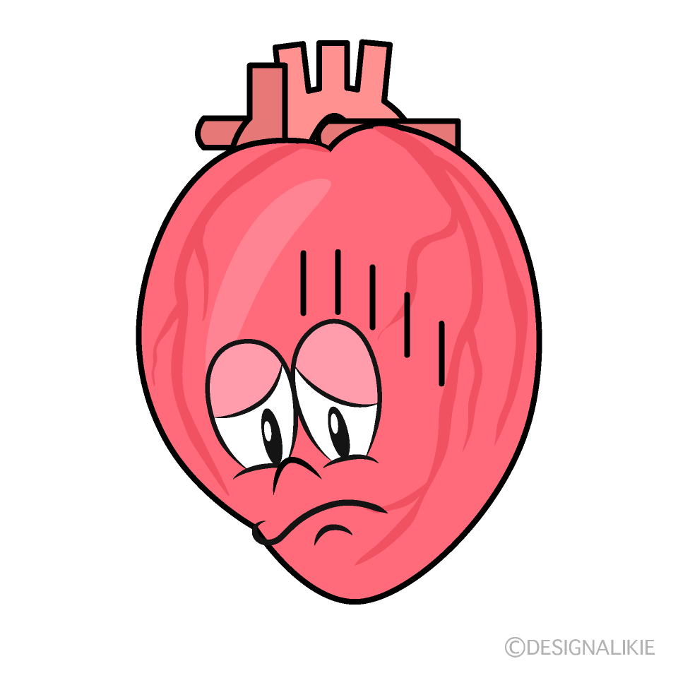 Depressed Heart Cartoon Character Image