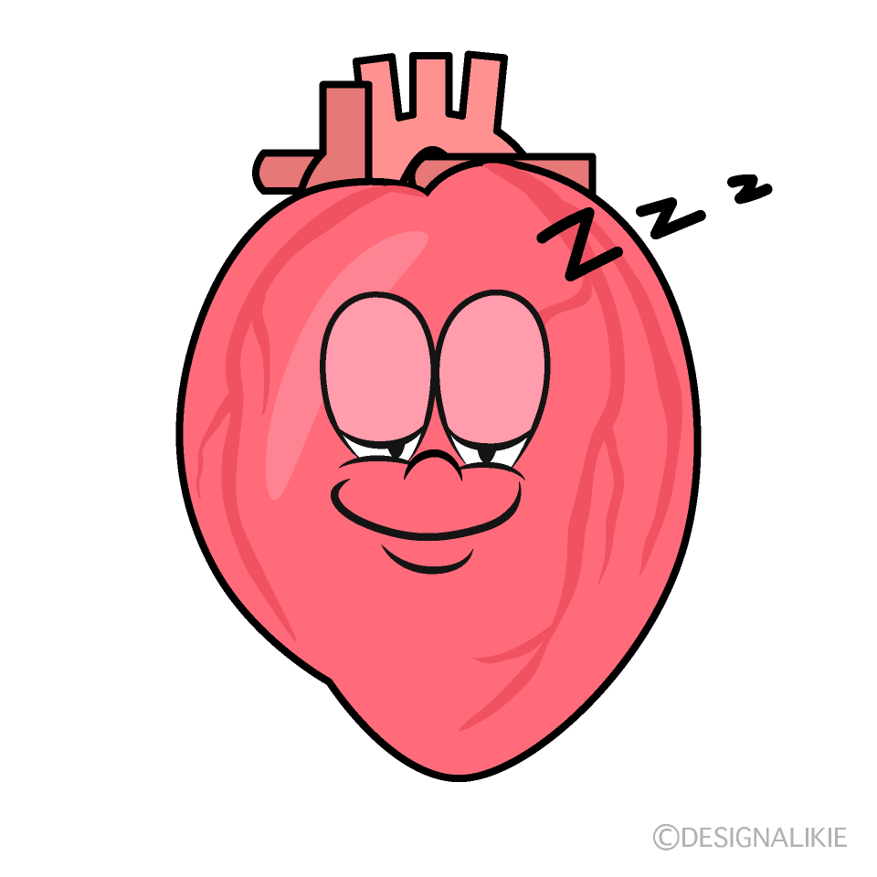 Sleeping Heart Cartoon Character Image