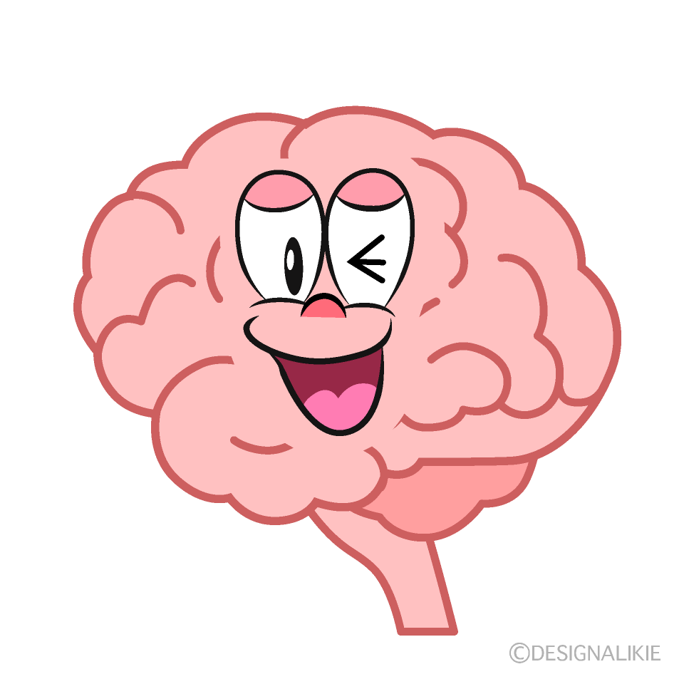 Laughing Brain Cartoon Character Image