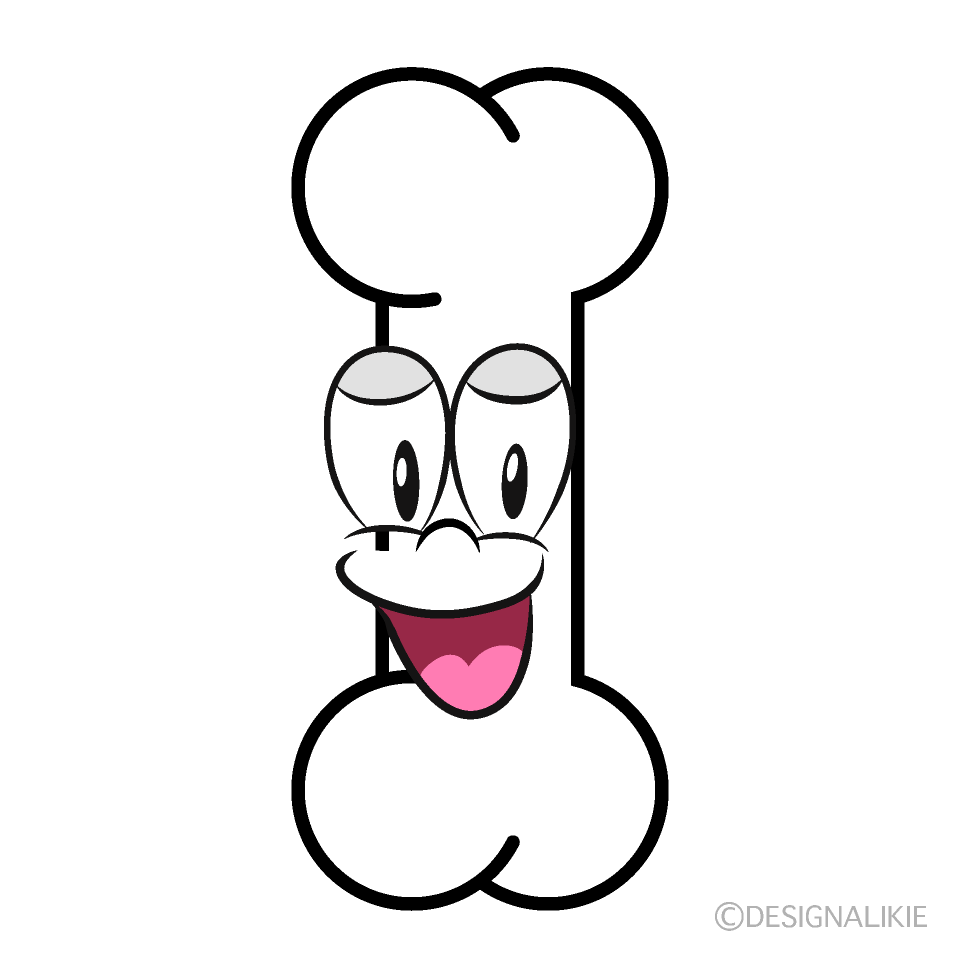Smiling Bone Cartoon Character Image