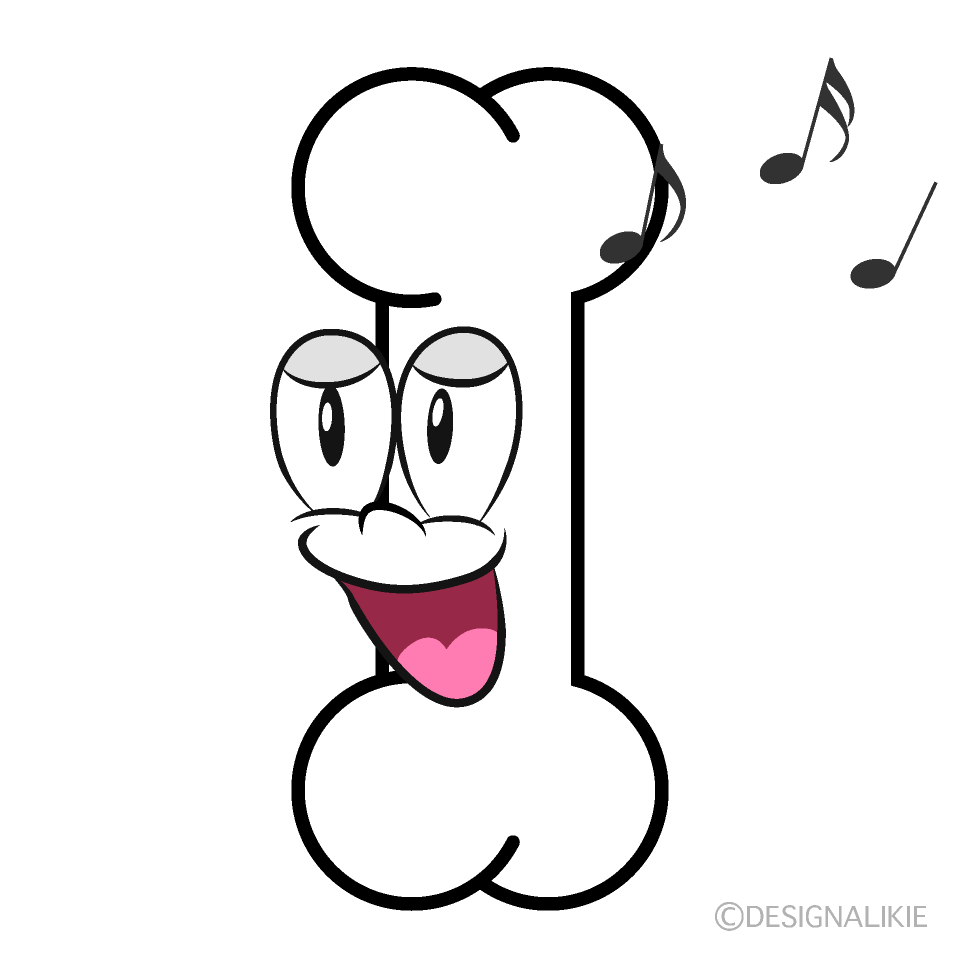 Singing Bone Cartoon Character Image