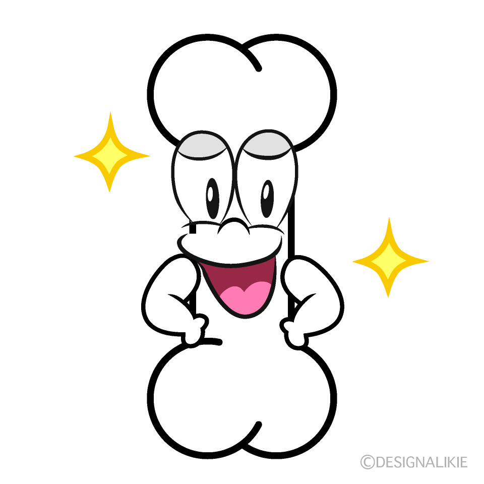 Sturdy Bone Cartoon Character Image