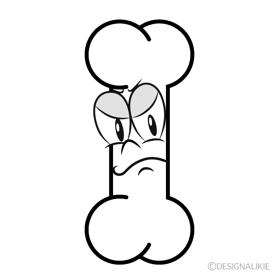 Angry Bone Cartoon Character Image