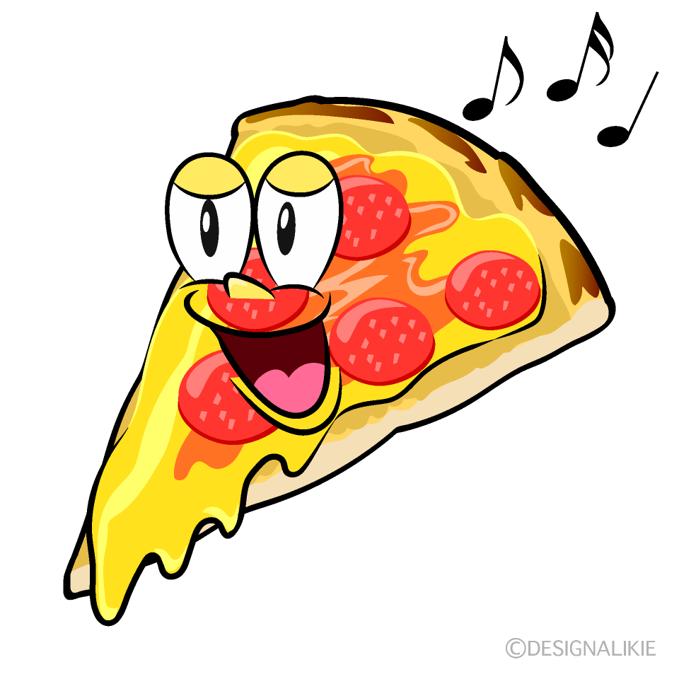 Singing Pizza Cartoon Character Image