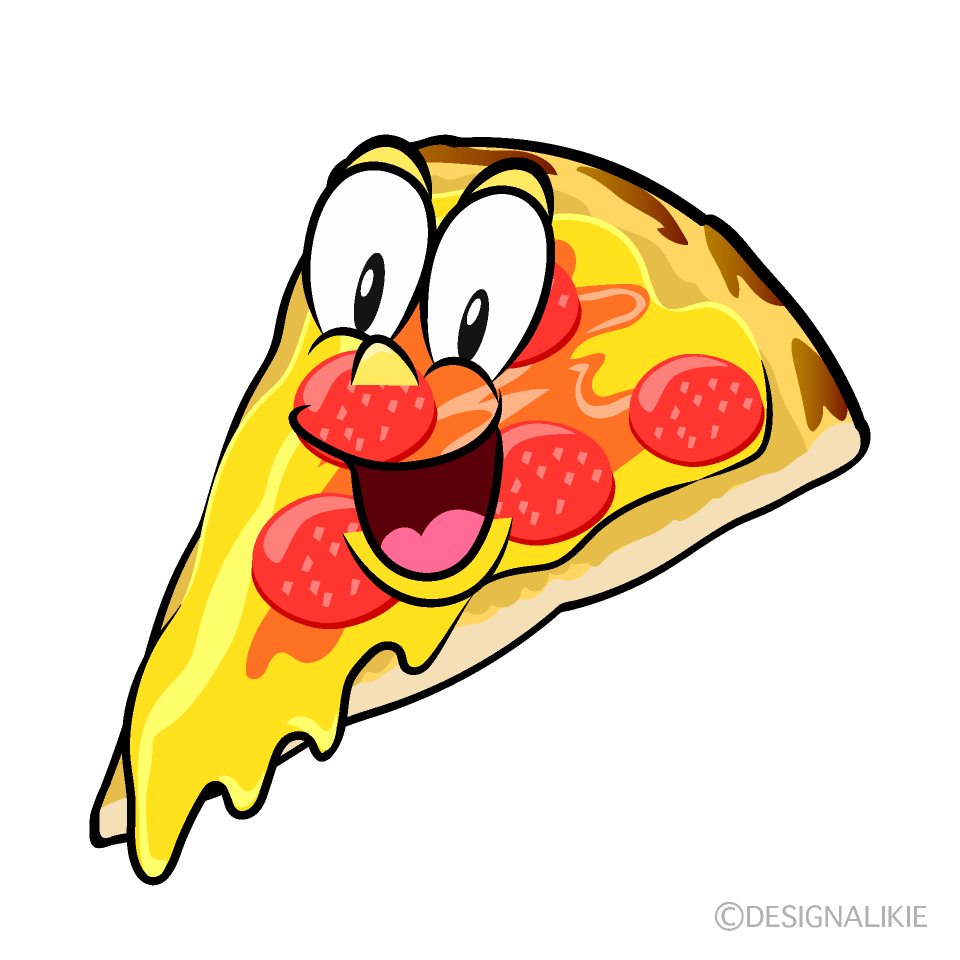 Surprising Pizza Cartoon Character Image