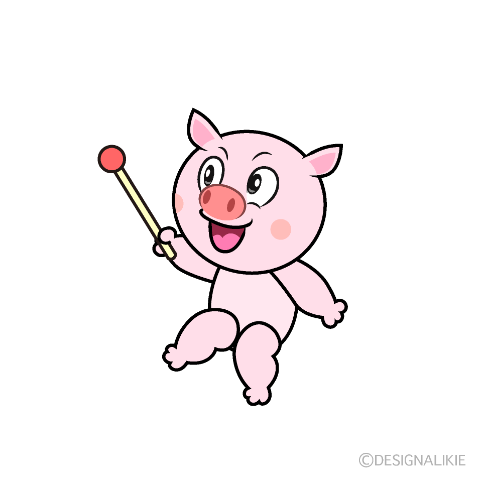 Speaking Pig Cartoon Character Image