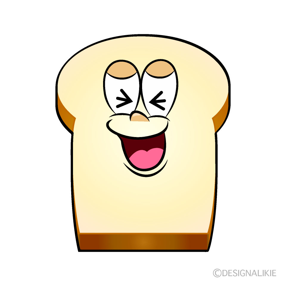 Laughing Bread Cartoon Character Image