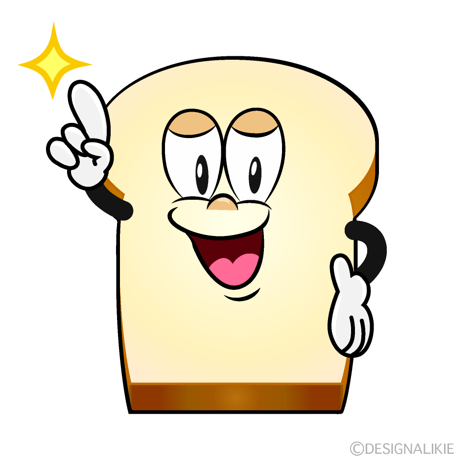 Posing Bread Cartoon Character Image