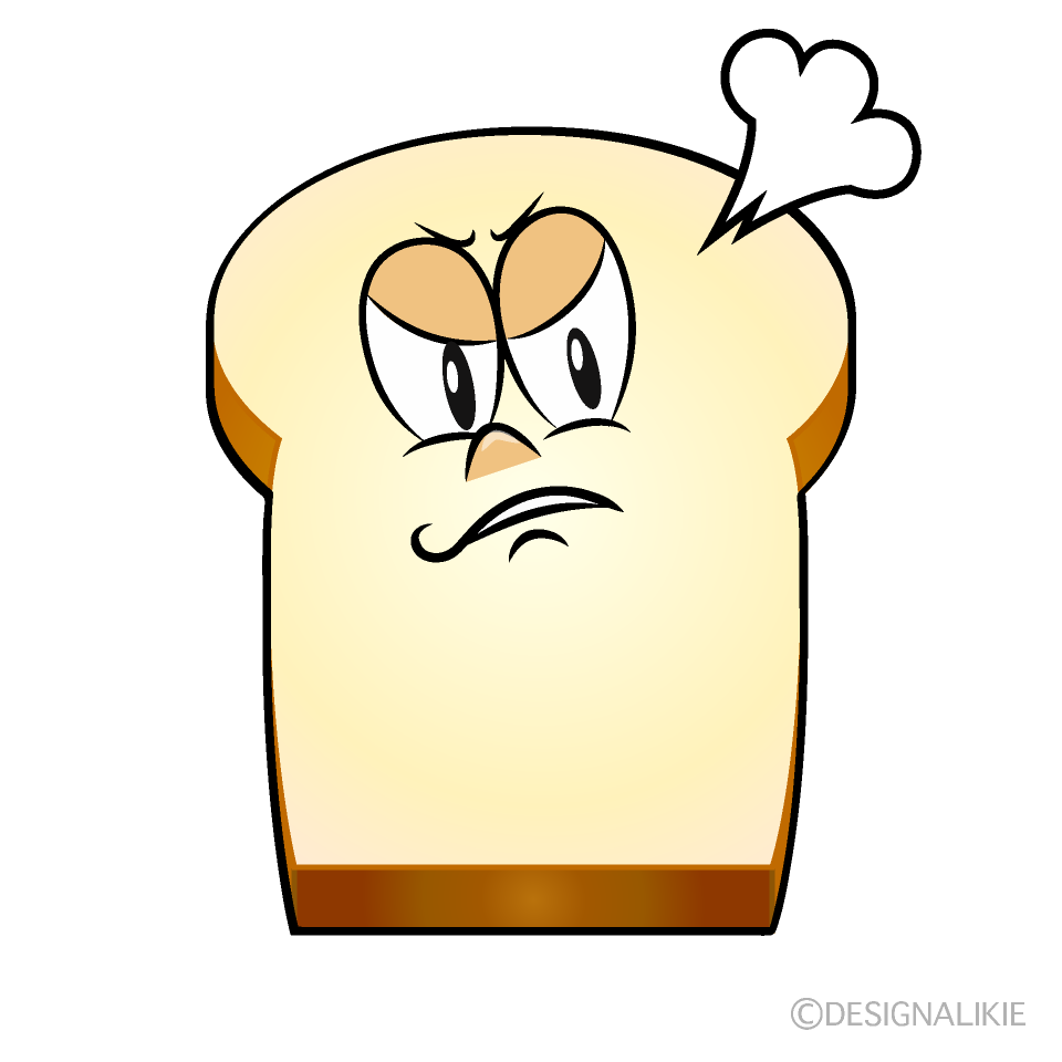 Angry Bread Cartoon Character Image