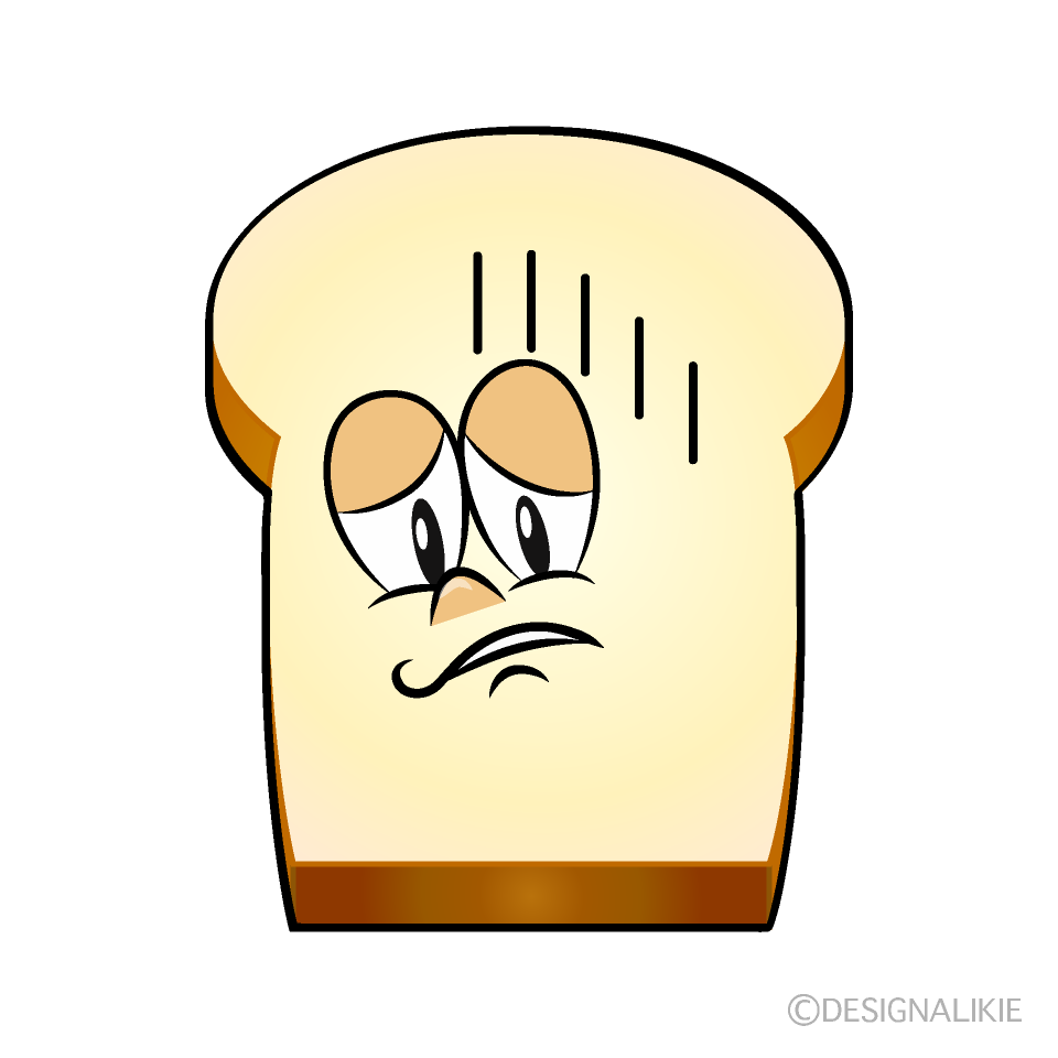 Depressed Bread Cartoon Character Image