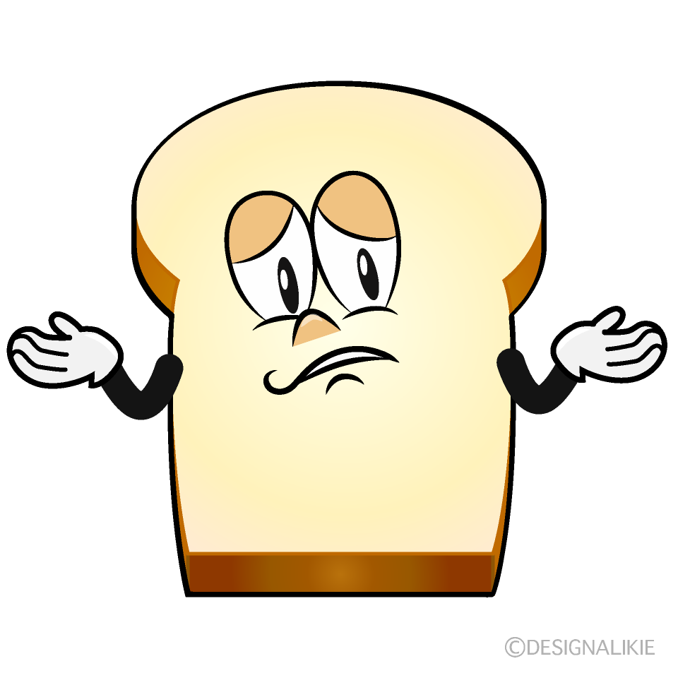 Troubled Bread Cartoon Character Image