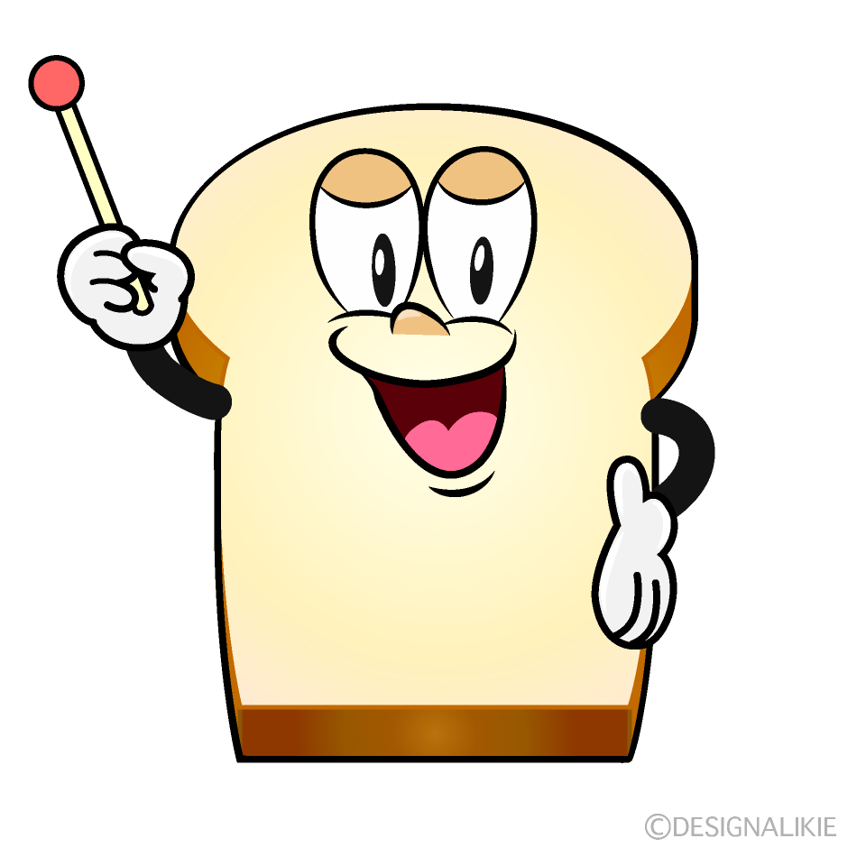 Speaking Bread Cartoon Character Image