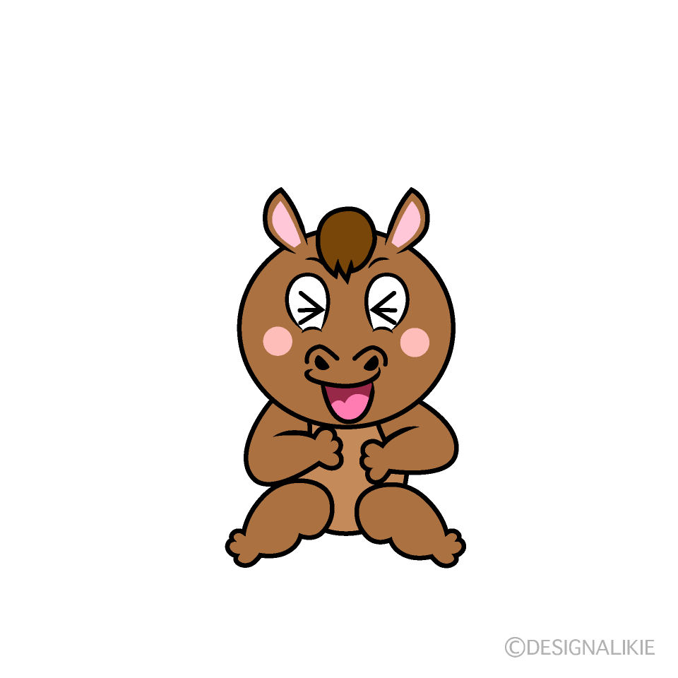 Laughing Horse Cartoon Character Image