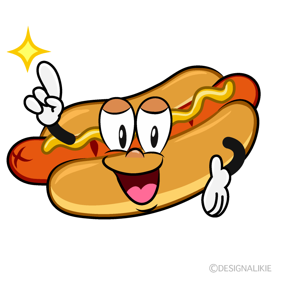 Posing Hot Dog Cartoon Character Image