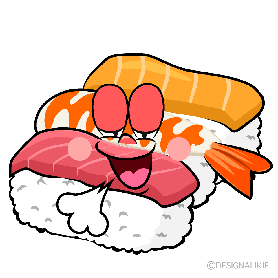 Relaxing Sushi Cartoon Character Image