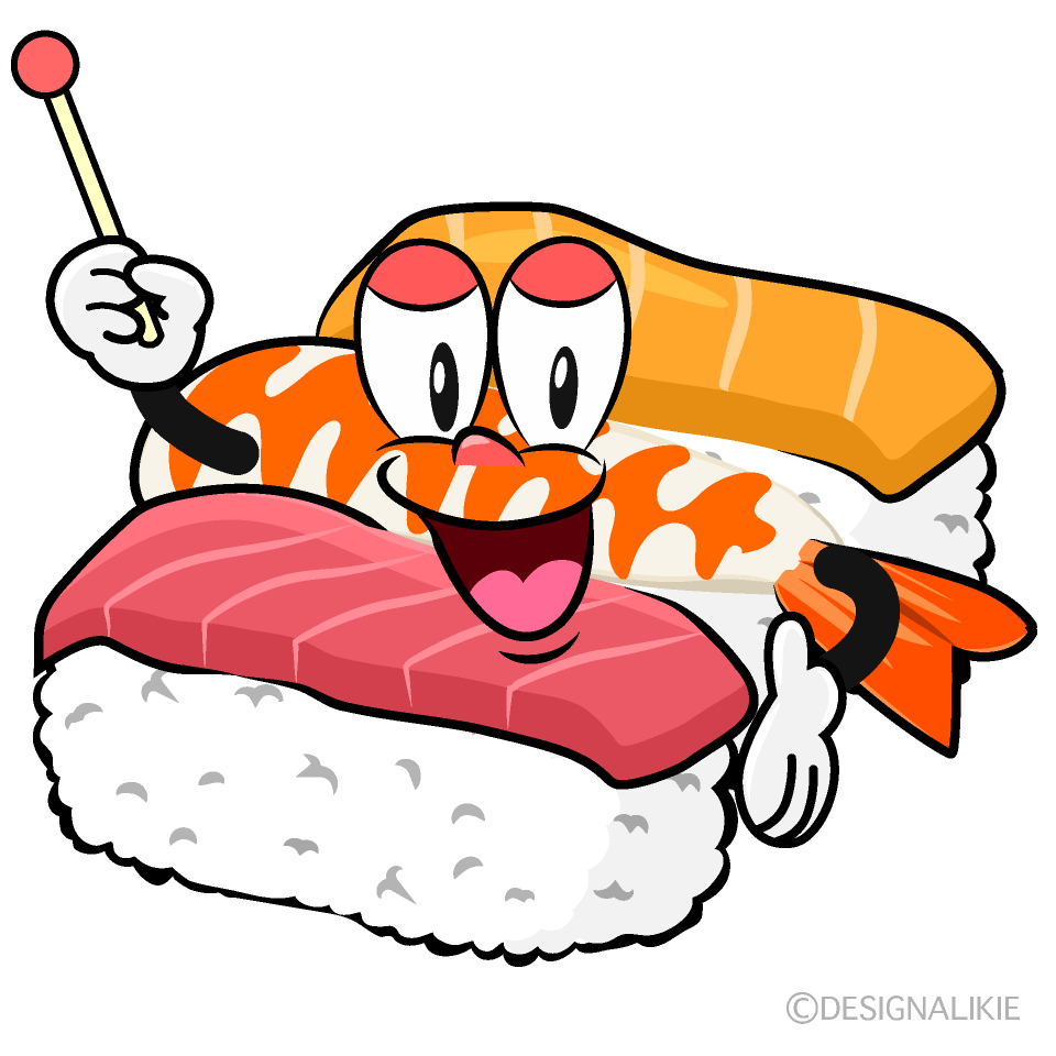 Speaking Sushi Cartoon Character Image