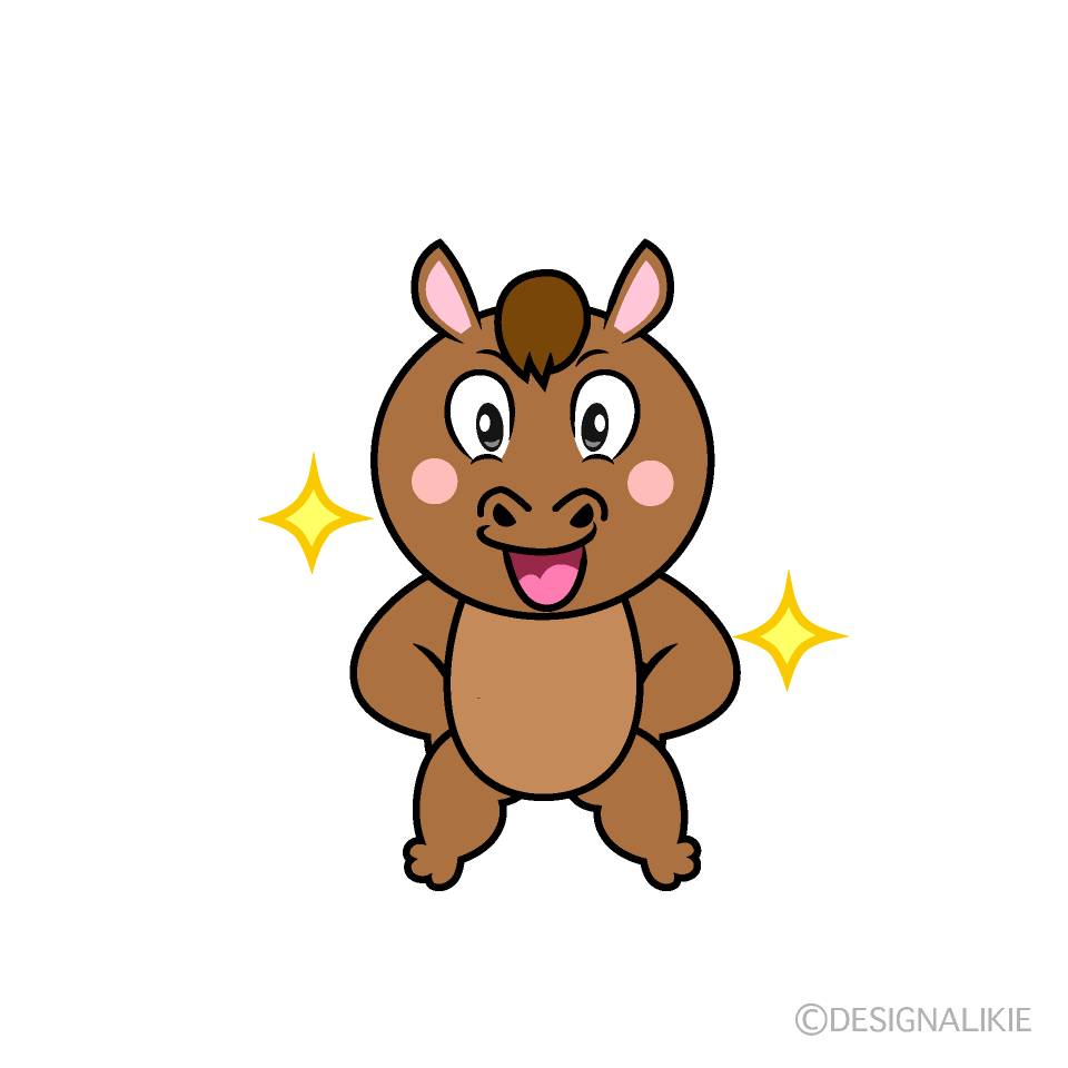 Glitter Horse Cartoon Character Image