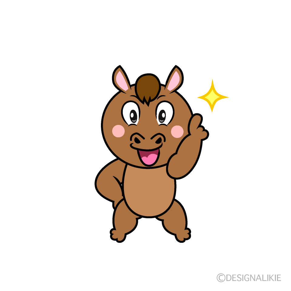 Posing Horse Cartoon Character Image