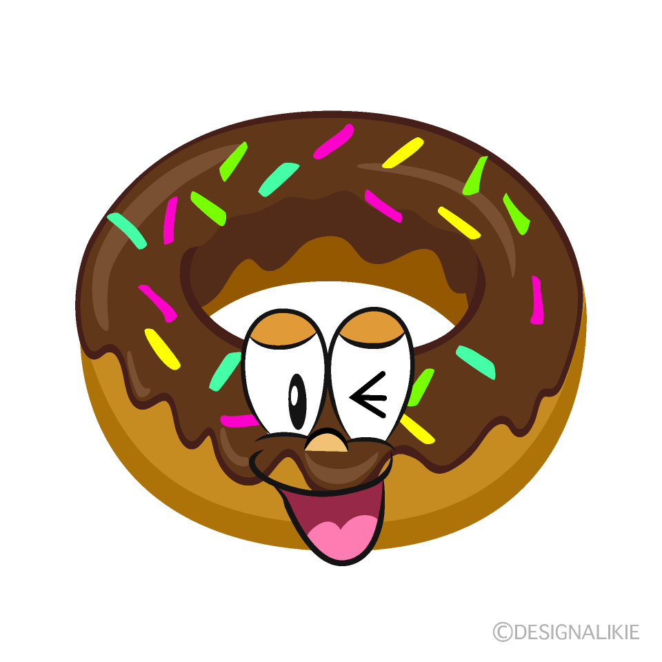 Laughing Donut Cartoon Character Image