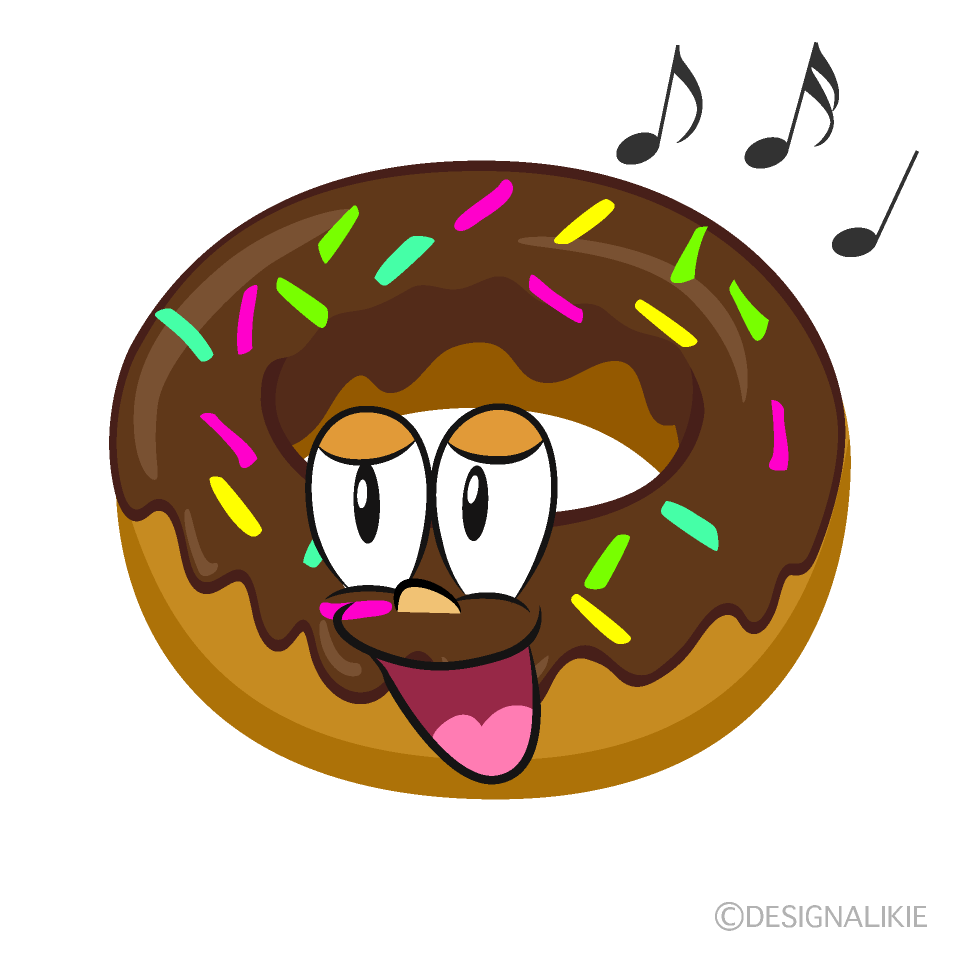 Singing Donut Cartoon Character Image