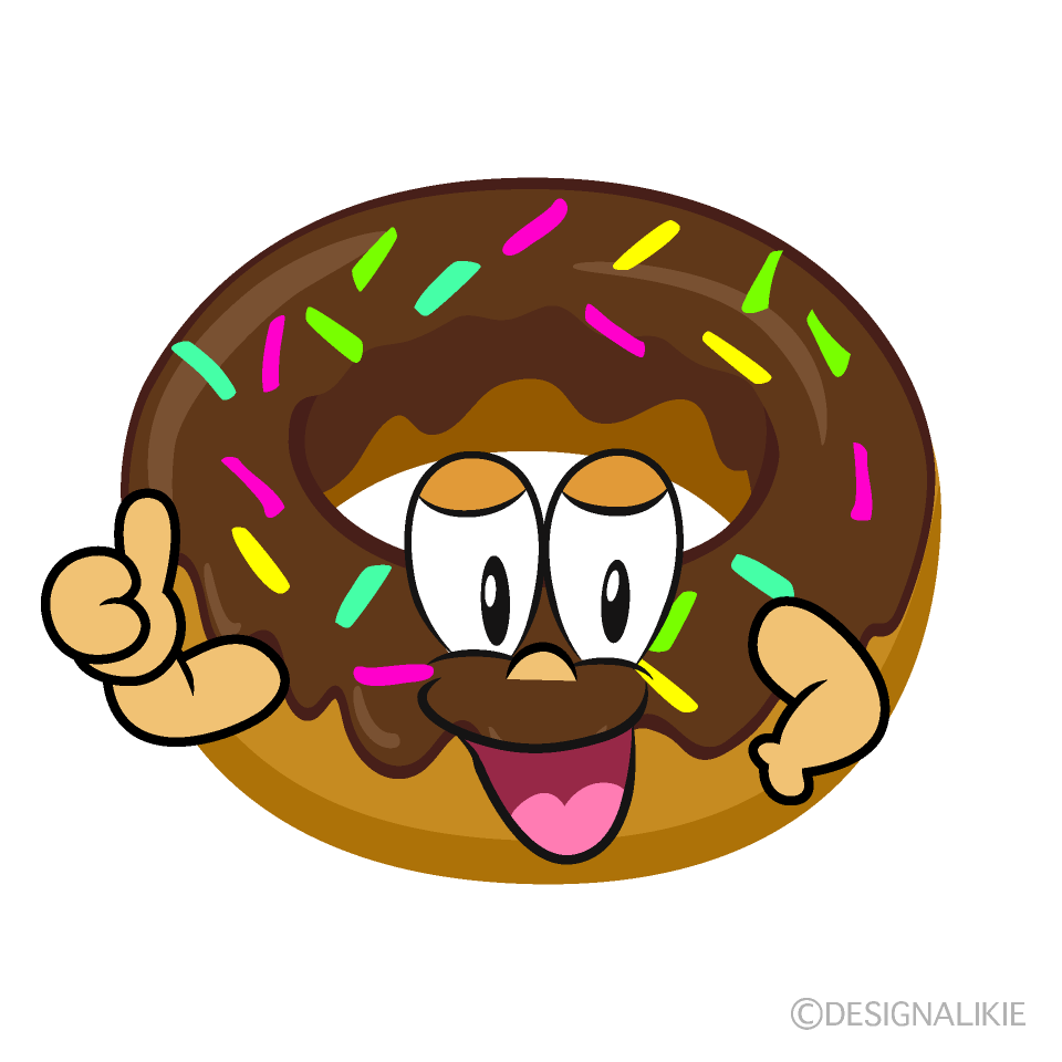 Thumbs up Donut Cartoon Character Image
