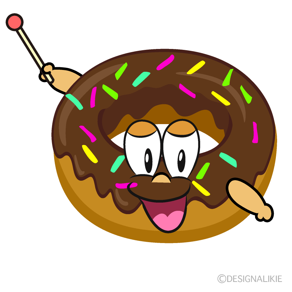 Speaking Donut Cartoon Character Image