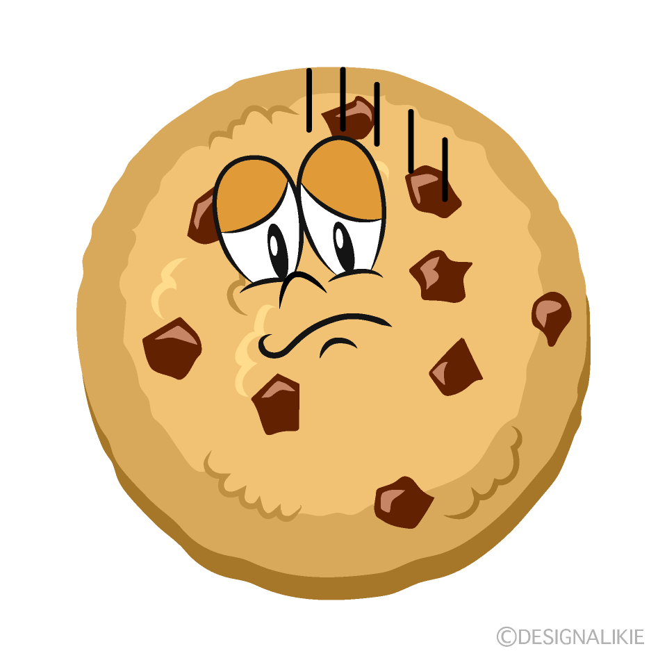 Depressed Cookie Cartoon Character Image