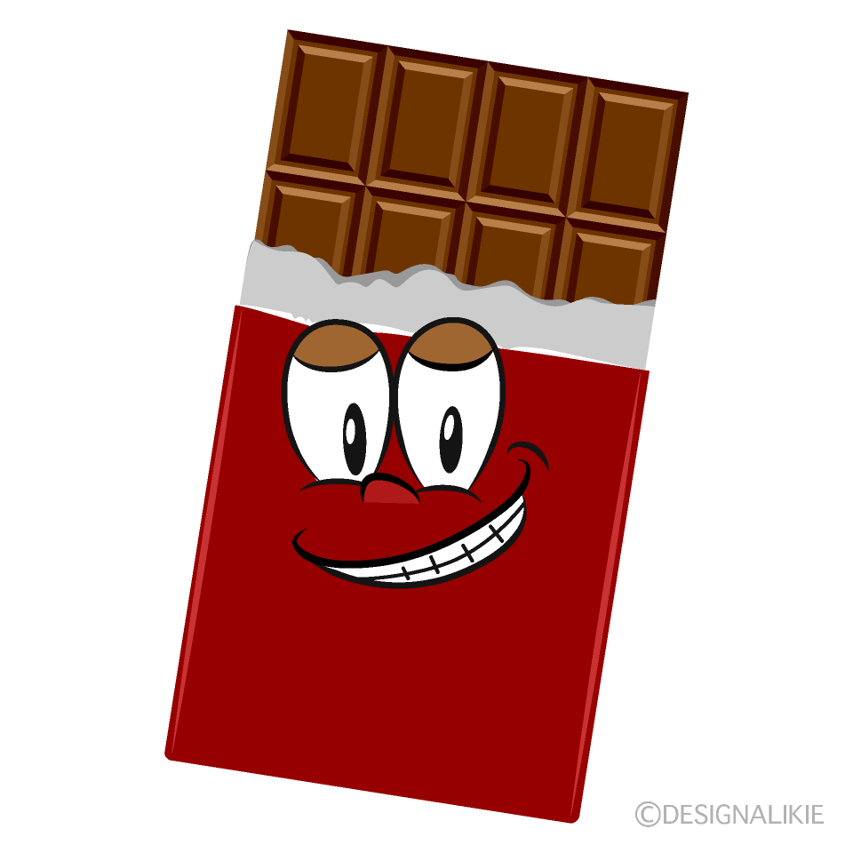 Grinning Chocolate Cartoon Character Image