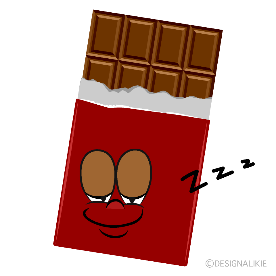 Sleeping Chocolate Cartoon Character Image