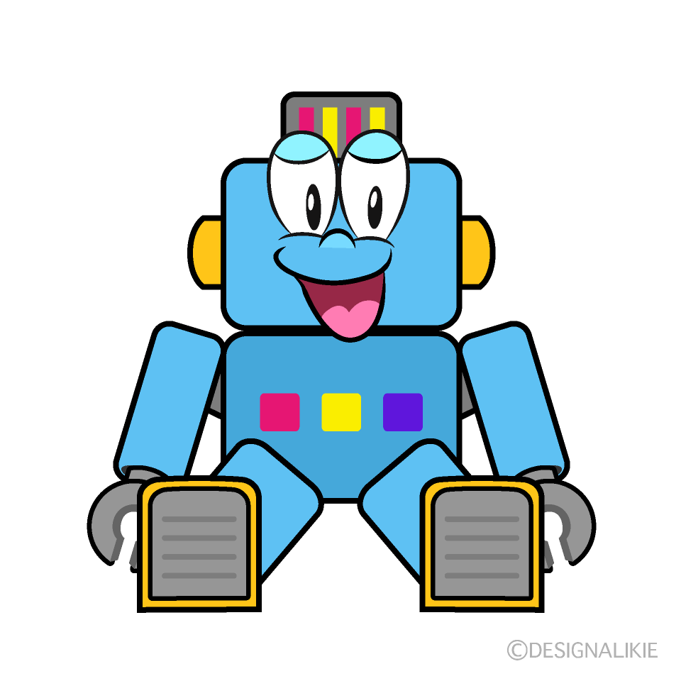 Smiling Robot Cartoon Character Image