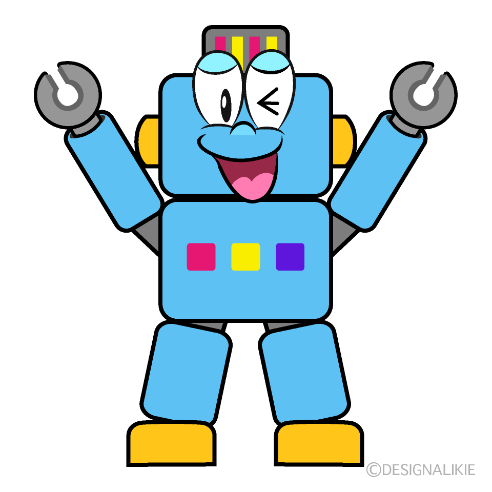Laughing Robot Cartoon Character Image