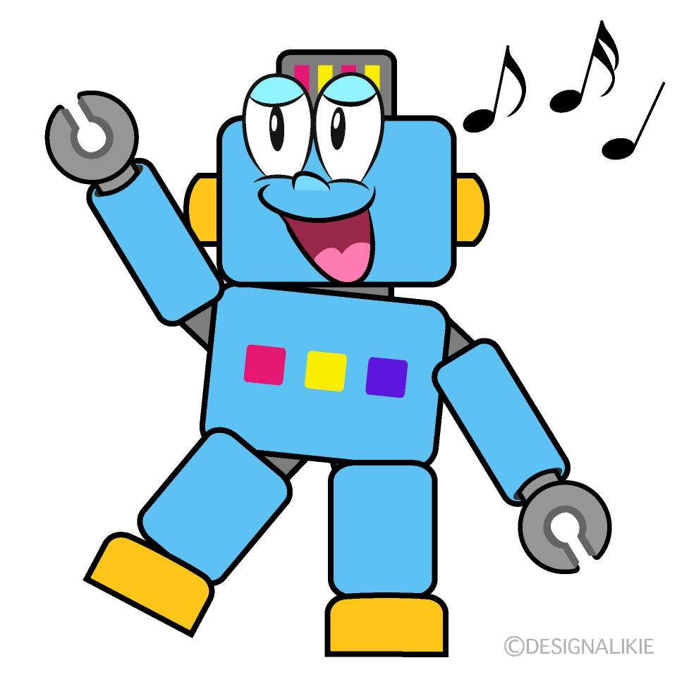 Singing Robot Cartoon Character Image