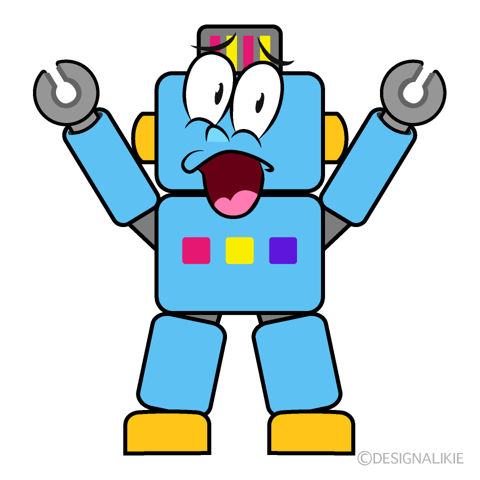 Surprising Robot Cartoon Character Image