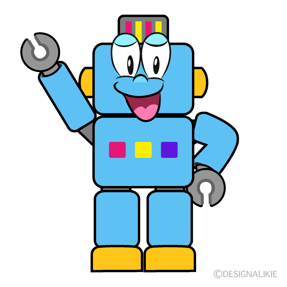 Posing Robot Cartoon Character Image