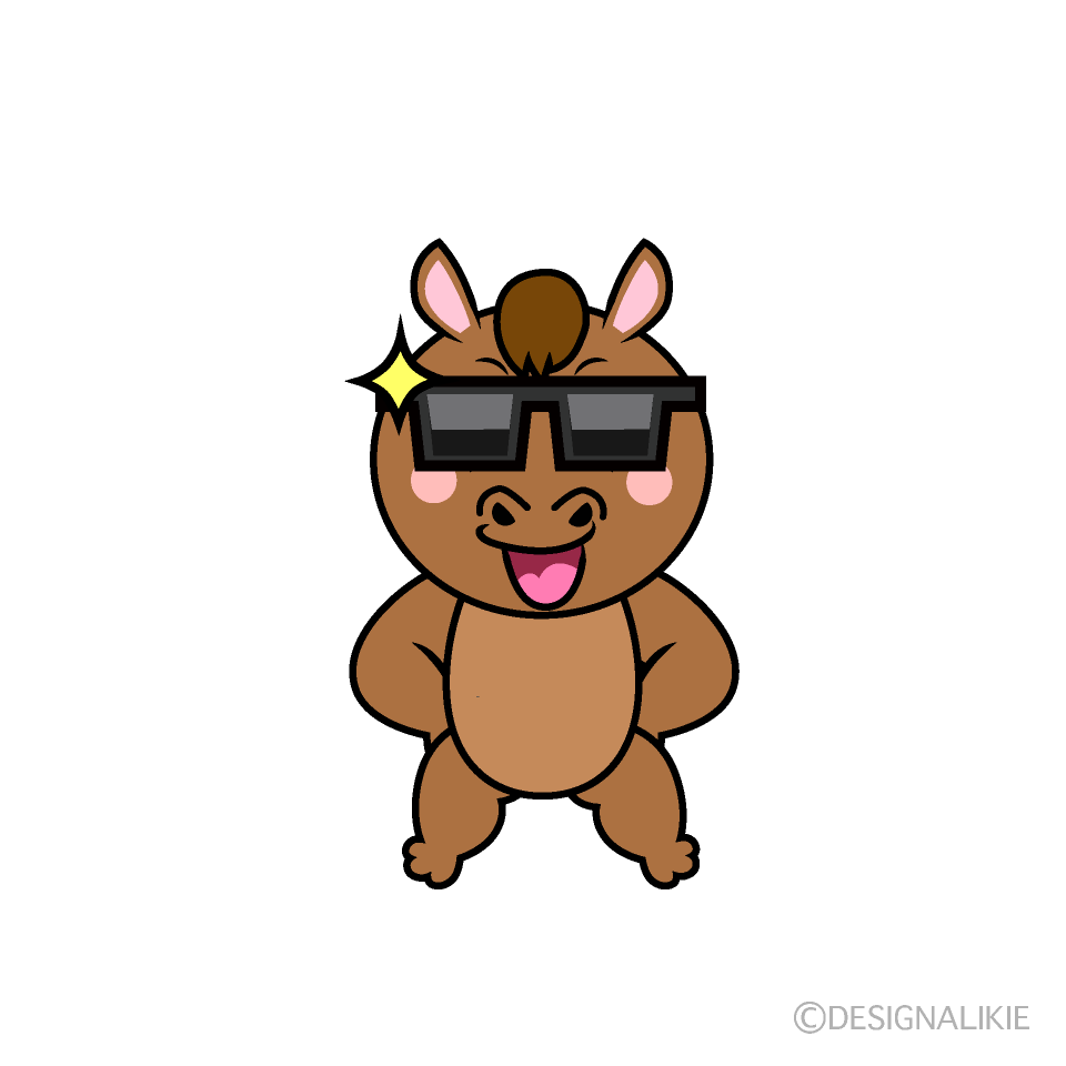 Cool Horse Cartoon Character Image