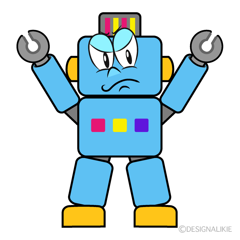 Angry Robot Cartoon Character Image