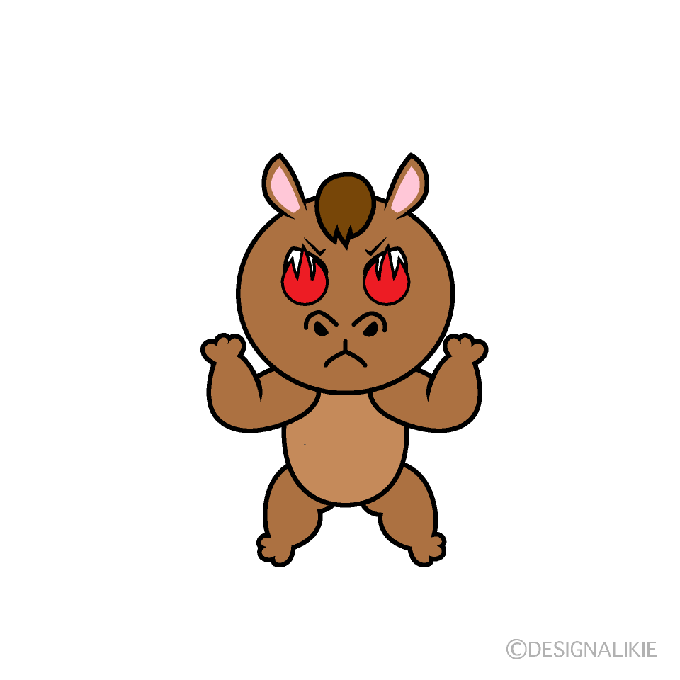 Enthusiastic Horse Cartoon Character Image