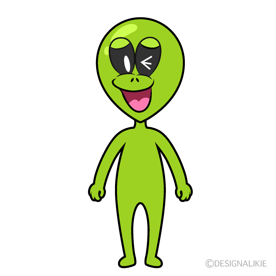 Laughing Alien Cartoon Character Image