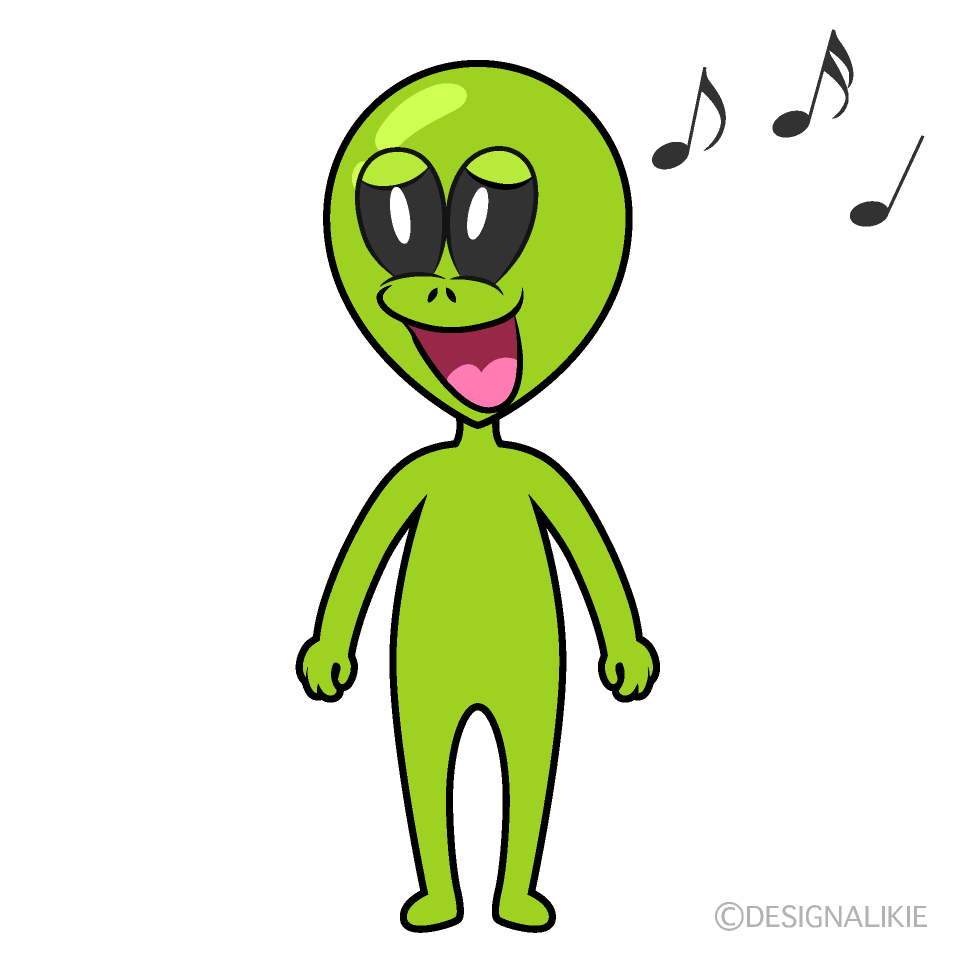 Singing Alien Cartoon Character Image