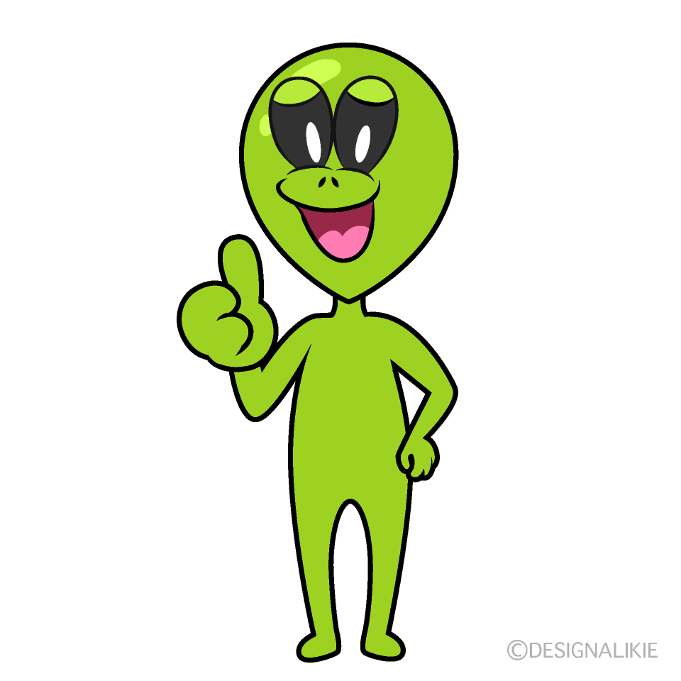 Thumbs up Alien Cartoon Character Image