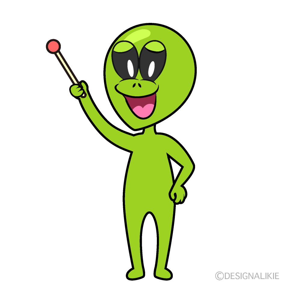 Speaking Alien Cartoon Character Image