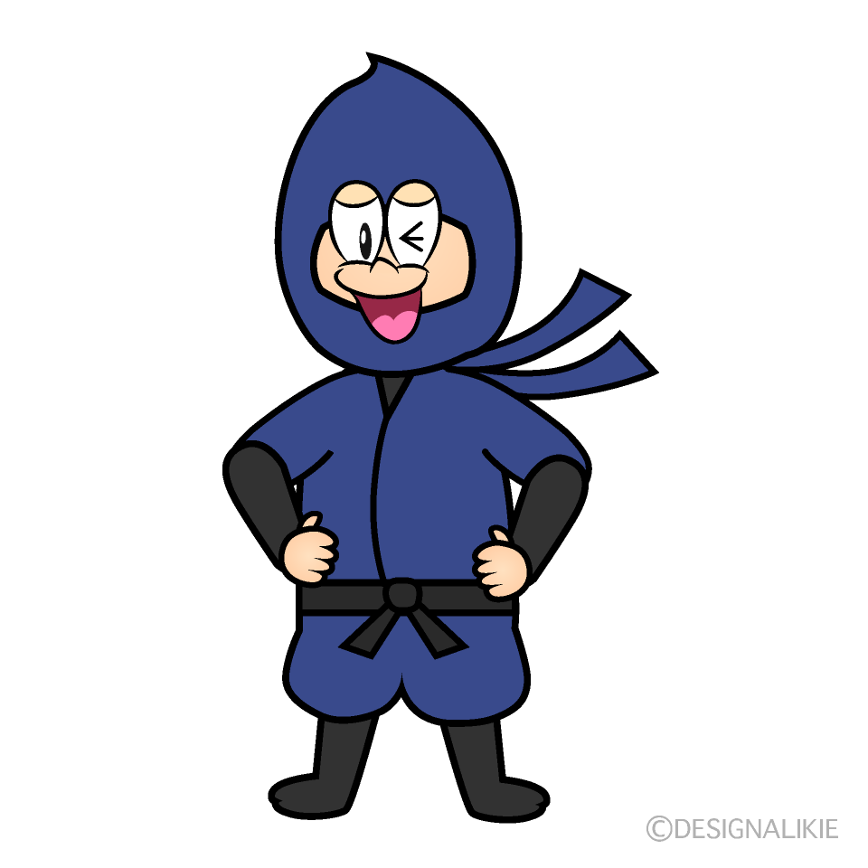 Laughing Ninja Cartoon Character Image