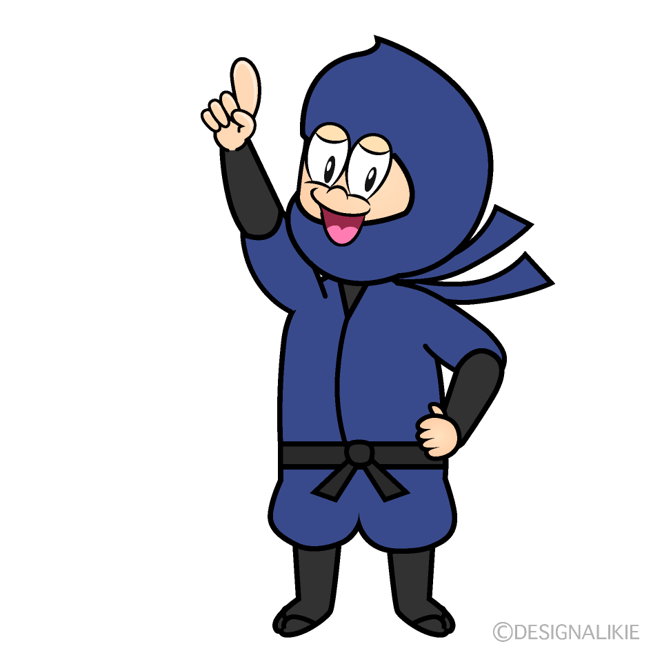 Posing Ninja Cartoon Character Image