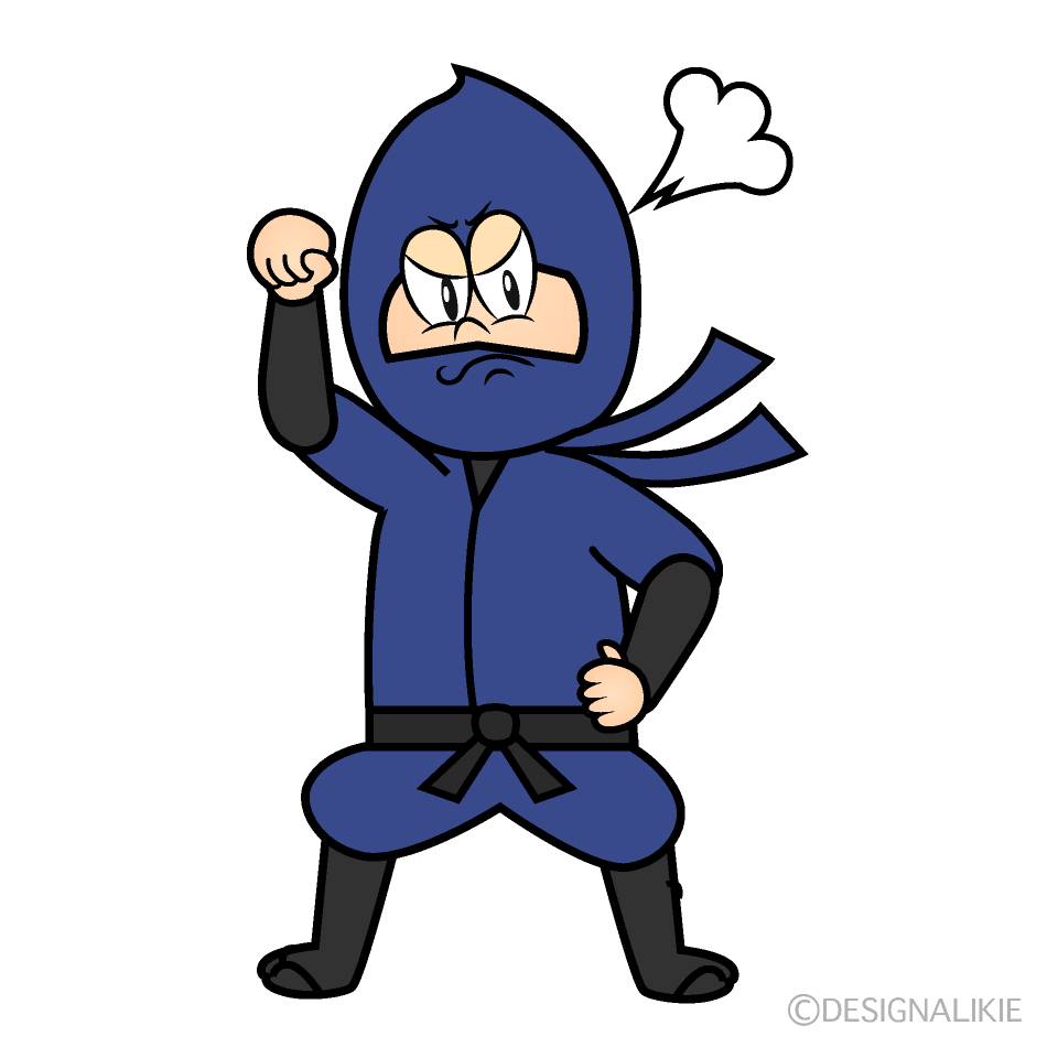 Angry Ninja Cartoon Character Image