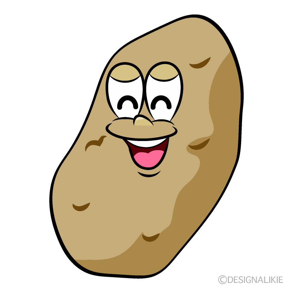 Smiling Potato Cartoon Character Image