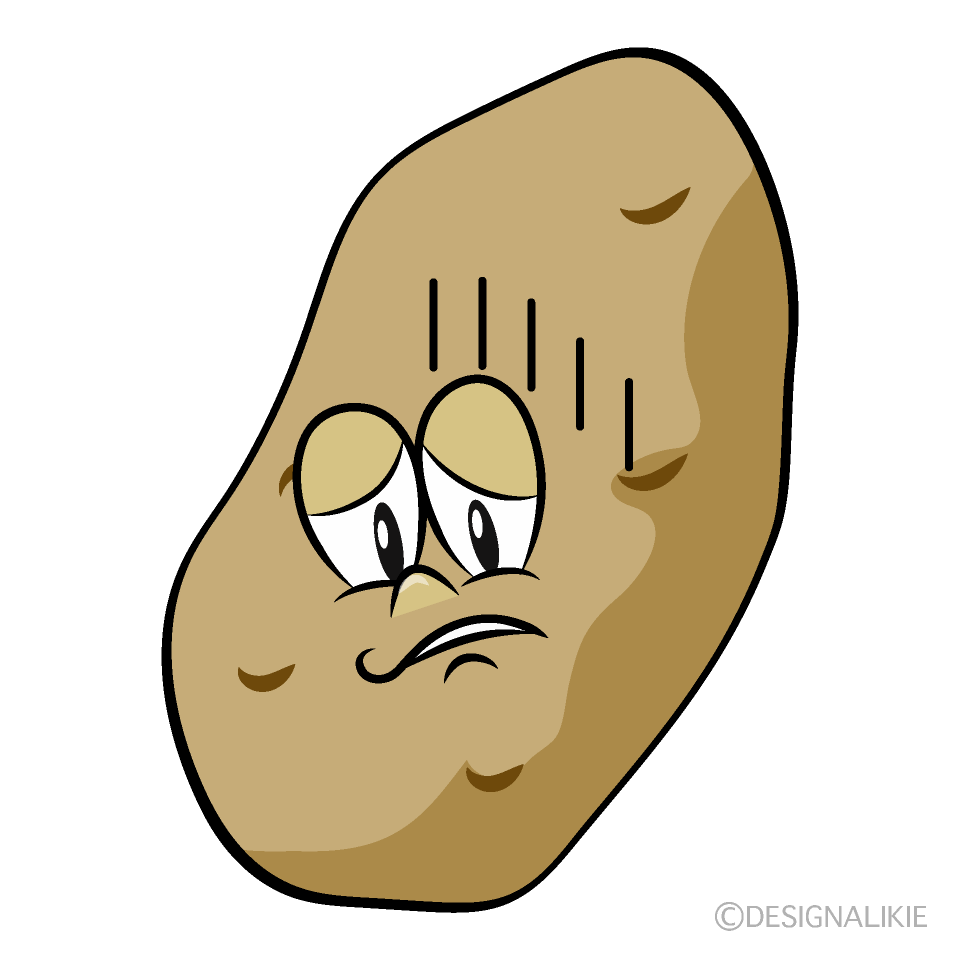 Depressed Potato Cartoon Character Image