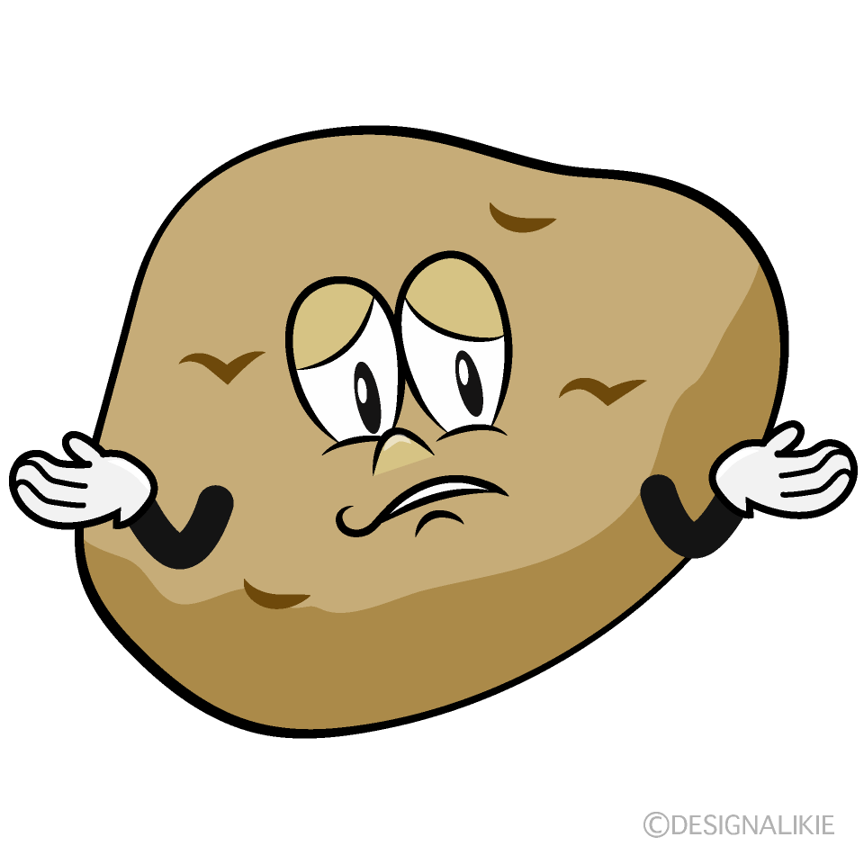 Troubled Potato Cartoon Character Image