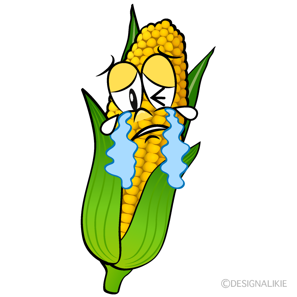Crying Corn Cartoon Character Image
