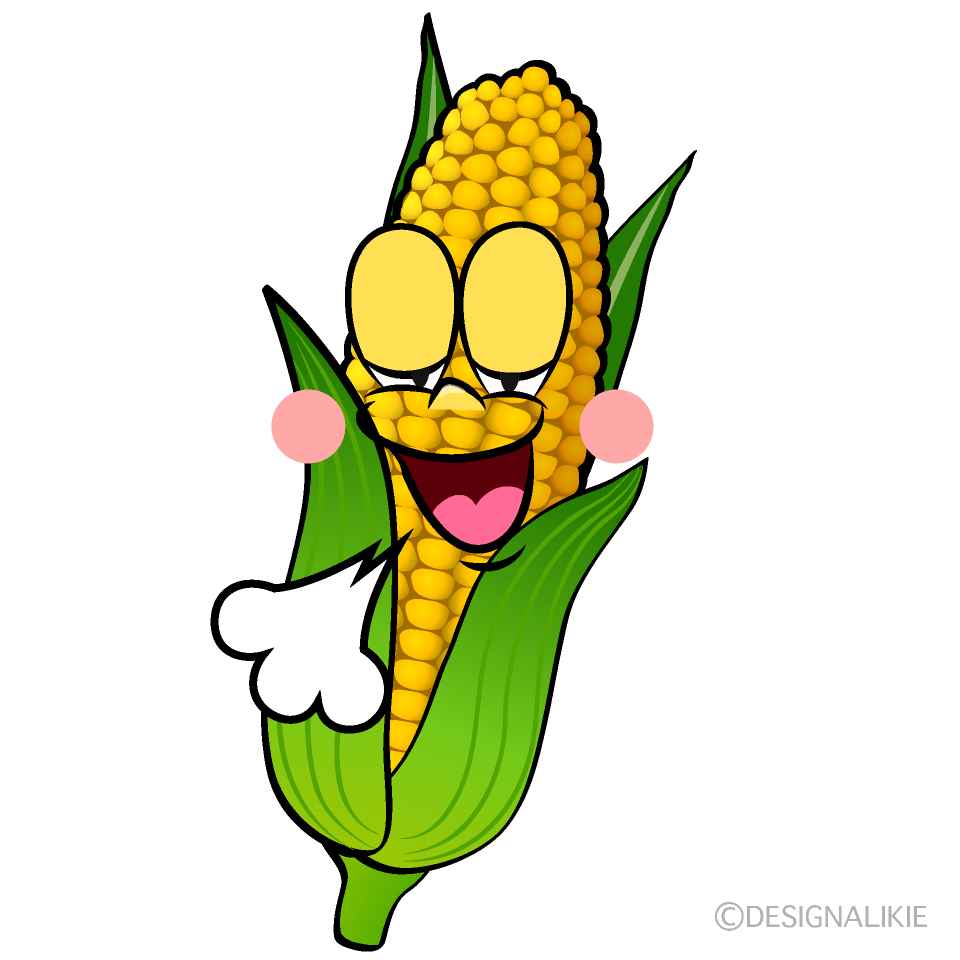 Relaxing Corn Cartoon Character Image